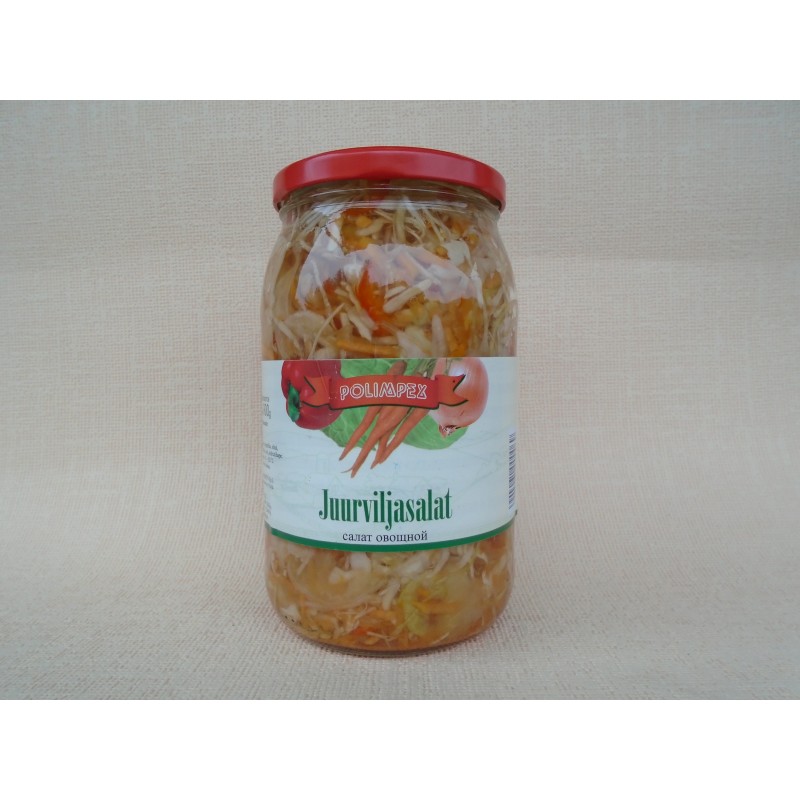Juurviljasalat (kapsas, porgand, sibul)
